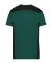 Homme T-shirt de travail pour homme - STRONG - Vert-foncé/noir 10443