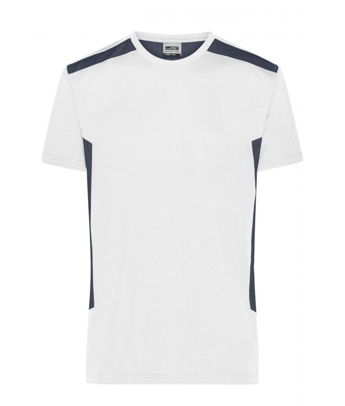 Homme T-shirt de travail pour homme - STRONG - OCS Blended & RCS Blanc/carbone 10443