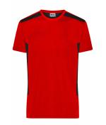 Homme T-shirt de travail pour homme - STRONG - OCS Blended & RCS Rouge/noir 10443