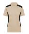 Damen Ladies' Workwear Polo - STRONG -   GRS & OCS Blended Stone/black 10444
