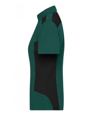 Dames Ladies' Workwear Polo - STRONG - Donkergroen/zwart 10444