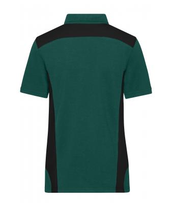 Dames Ladies' Workwear Polo - STRONG - Donkergroen/zwart 10444