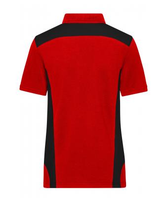 Dames Ladies' Workwear Polo - STRONG - Rood/zwart 10444