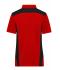 Dames Ladies' Workwear Polo - STRONG - Rood/zwart 10444