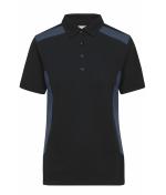 Femme Polo de travail femme - STRONG - Noir/carbone 10444