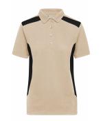 Femme Polo de travail femme - STRONG - Pierre/noir 10444