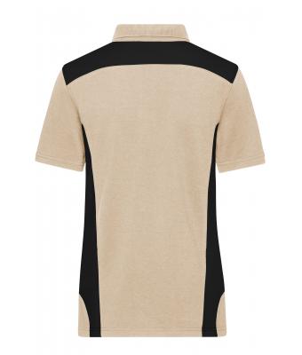 Femme Polo de travail femme - STRONG - Pierre/noir 10444