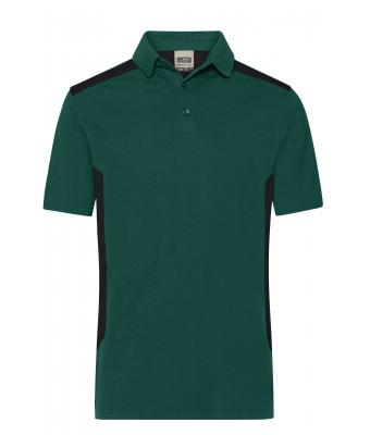 Homme Polo de travail homme - STRONG -   OCS Blended & RCS Vert-foncé/noir 10446