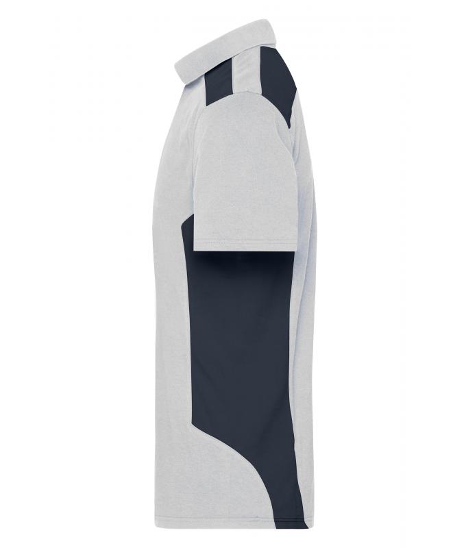 Homme Polo de travail homme - STRONG - OCS Blended & RCS Blanc/carbone 10446