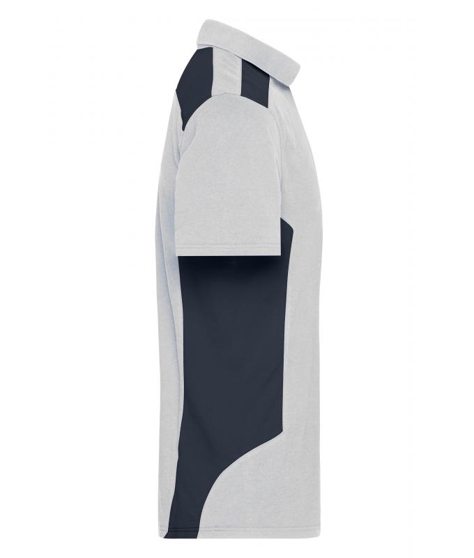 Homme Polo de travail homme - STRONG - OCS Blended & RCS Blanc/carbone 10446
