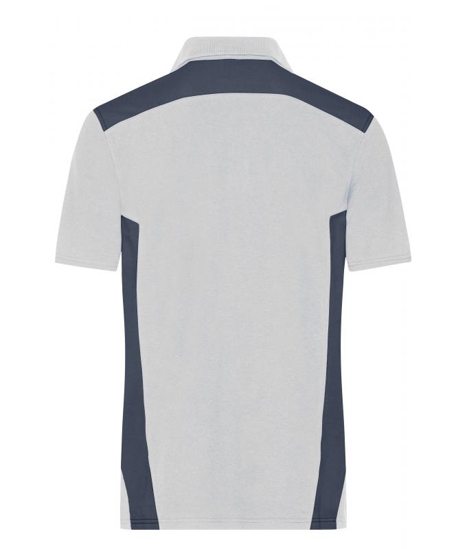 Homme Polo de travail homme - STRONG - OCS Blended & RCS Blanc/carbone 10446