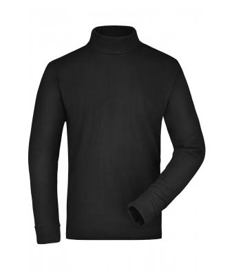 Unisexe T-shirt col roulé Noir 7332