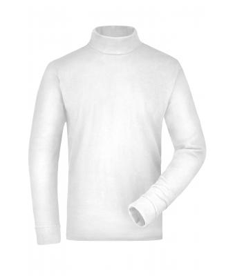 Unisexe Tee-shirt col roulé Blanc 7332