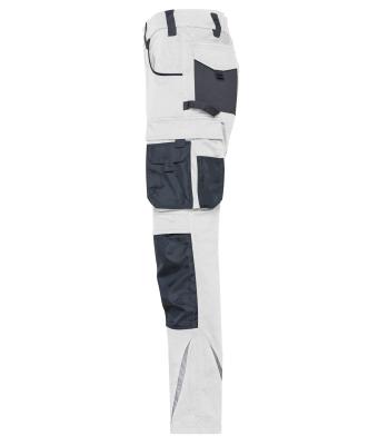 Unisexe Pantalons de travail slim line - STRONG -   GRS Blanc/carbone 10430