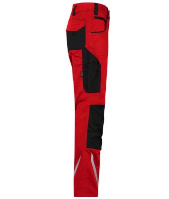 Unisexe Pantalons de travail slim line - STRONG -   GRS Rouge/noir 10430
