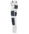 Unisexe Pantalons de travail slim line - STRONG - Blanc/carbone 10430