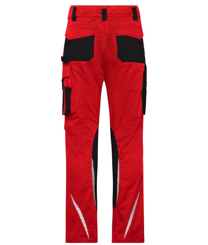 Unisexe Pantalons de travail slim line - STRONG - GRS & OCS Blended Rouge/noir 10430