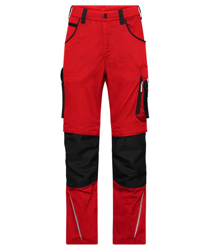 Unisexe Pantalons de travail slim line - STRONG - GRS & OCS Blended Rouge/noir 10430