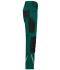 Unisexe Pantalons de travail slim line - STRONG - Vert-foncé/noir 10430