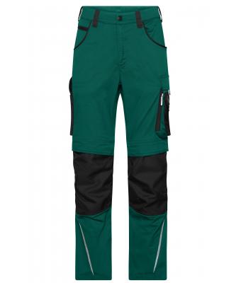 Unisexe Pantalons de travail slim line - STRONG - Vert-foncé/noir 10430