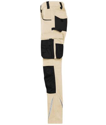 Unisex Workwear Pants Slim Line  - STRONG -   GRS & OCS Blended Stone/black 10430