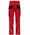 Unisex Workwear Pants Slim Line  - STRONG -   GRS & OCS Blended Red/black 10430