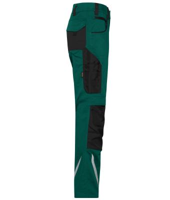 Unisex Workwear Pants Slim Line  - STRONG -   GRS Dark-green/black 10430
