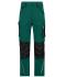 Unisex Workwear Pants Slim Line  - STRONG - Dark-green/black 10430