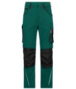 Unisex Workwear Pants Slim Line - STRONG - GRS & OCS Blended Donkergroen/zwart 10430