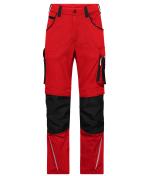 Unisex Workwear Pants Slim Line - STRONG - GRS & OCS Blended Rood/zwart 10430