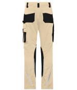 Unisex Workwear Pants Slim Line - STRONG - GRS & OCS Blended Steen/zwart 10430
