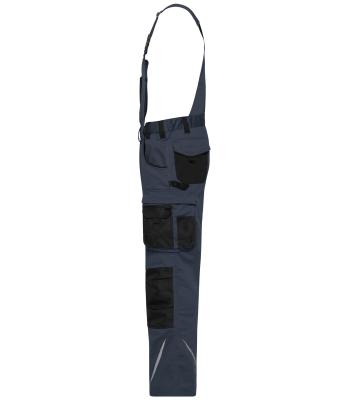 Unisexe Pantalon de travail avec bavette - STRONG -   GRS & OCS Blended Carbone/noir 10437