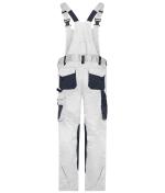 Unisexe Pantalon de travail avec bavette - STRONG - GRS & OCS Blended Blanc/carbone 10437