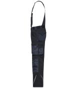 Unisexe Pantalon de travail avec bavette - STRONG - GRS & OCS Blended Noir/carbone 10437