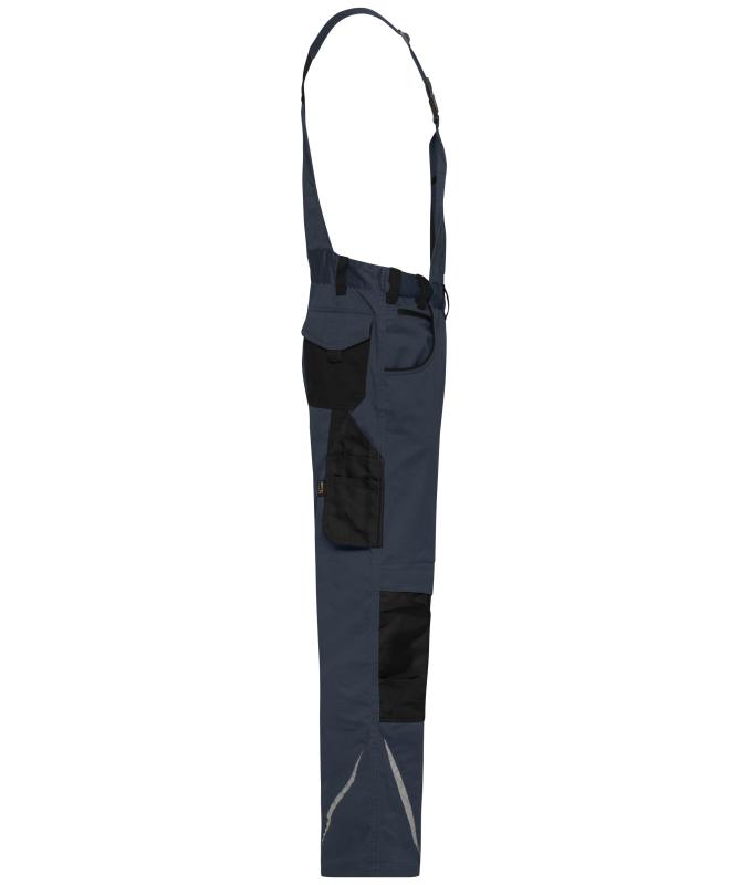 Unisexe Pantalon de travail avec bavette - STRONG - GRS & OCS Blended Carbone/noir 10437