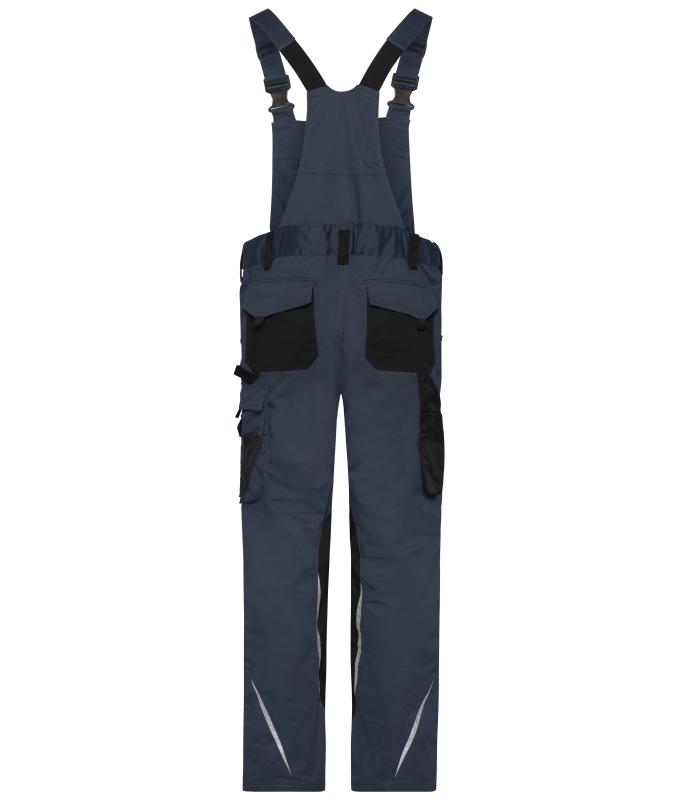 Unisexe Pantalon de travail avec bavette - STRONG - GRS & OCS Blended Carbone/noir 10437