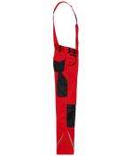 Unisexe Pantalon de travail avec bavette - STRONG - GRS & OCS Blended Rouge/noir 10437
