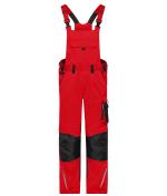 Unisexe Pantalon de travail avec bavette - STRONG - GRS & OCS Blended Rouge/noir 10437