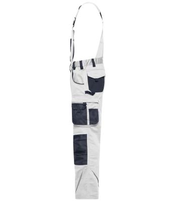 Unisex Workwear Pants with Bib - STRONG -   GRS & OCS Blended White/carbon 10437
