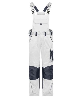 Unisex Workwear Pants with Bib - STRONG -   GRS & OCS Blended White/carbon 10437