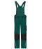 Unisex Workwear Pants with Bib - STRONG -   GRS Dark-green/black 10437