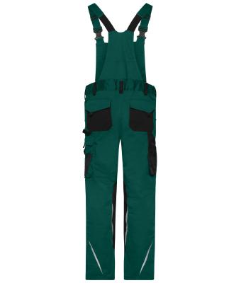 Unisex Workwear Pants with Bib - STRONG -  GRS & OCS Blended Dark-green/black 10437