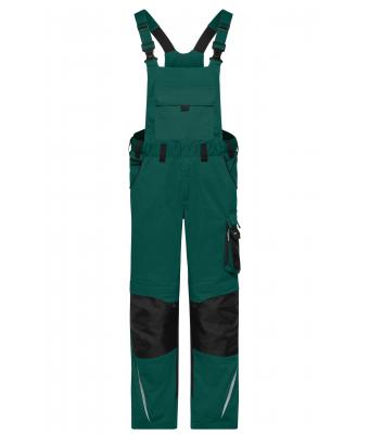 Unisex Workwear Pants with Bib - STRONG - Dark-green/black 10437