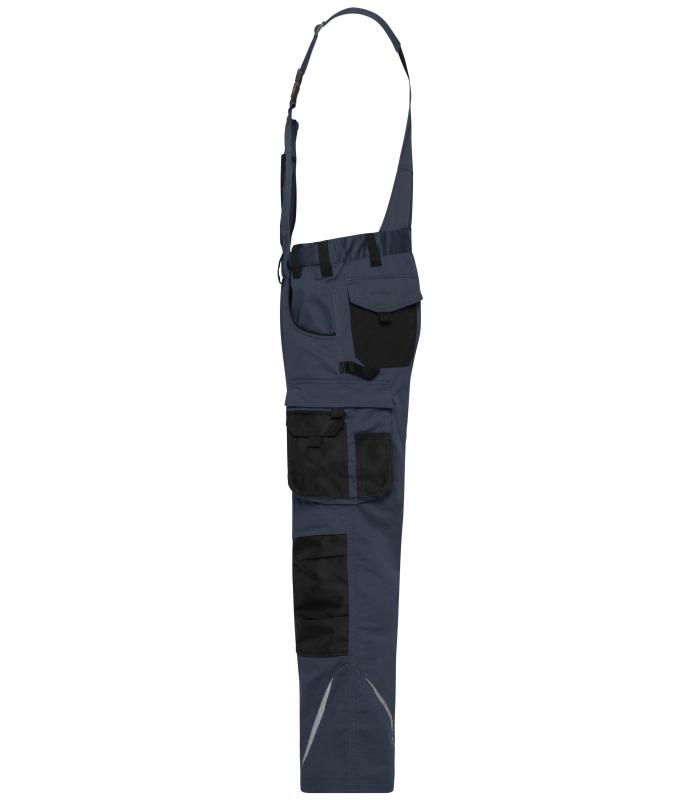 Unisex Workwear Pants with Bib - STRONG - GRS & OCS Blended Carbon/black 10437