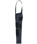 Unisex Workwear Pants with Bib - STRONG - GRS & OCS Blended Carbon/black 10437