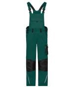 Unisex Workwear Pants with Bib - STRONG - GRS & OCS Blended Dark-green/black 10437