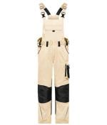 Unisex Workwear Pants with Bib - STRONG - GRS & OCS Blended Stone/black 10437