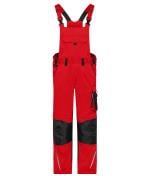 Unisex Workwear Pants with Bib - STRONG - GRS & OCS Blended Red/black 10437