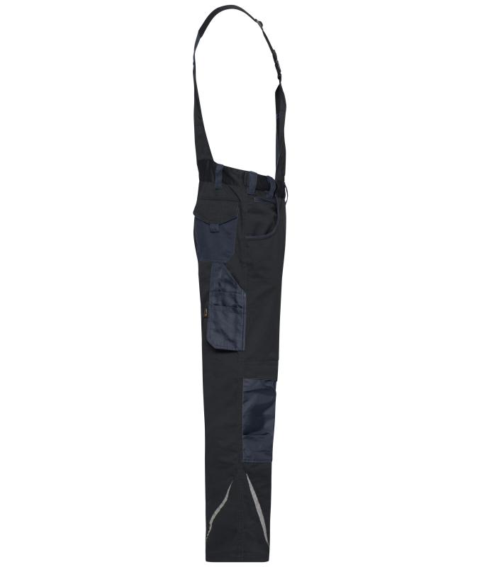 Unisex Workwear Pants with Bib - STRONG - GRS & OCS Blended Zwart/carbon 10437