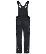 Unisex Workwear Pants with Bib - STRONG - GRS & OCS Blended Zwart/carbon 10437